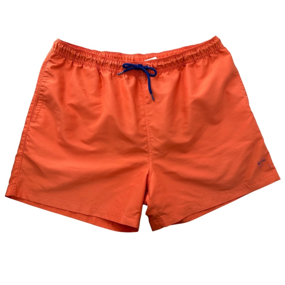 Guy Harvey‎ Swim Trunks Orange Drawstring Waist Men's Size XL Shorts Inseam 4.5"